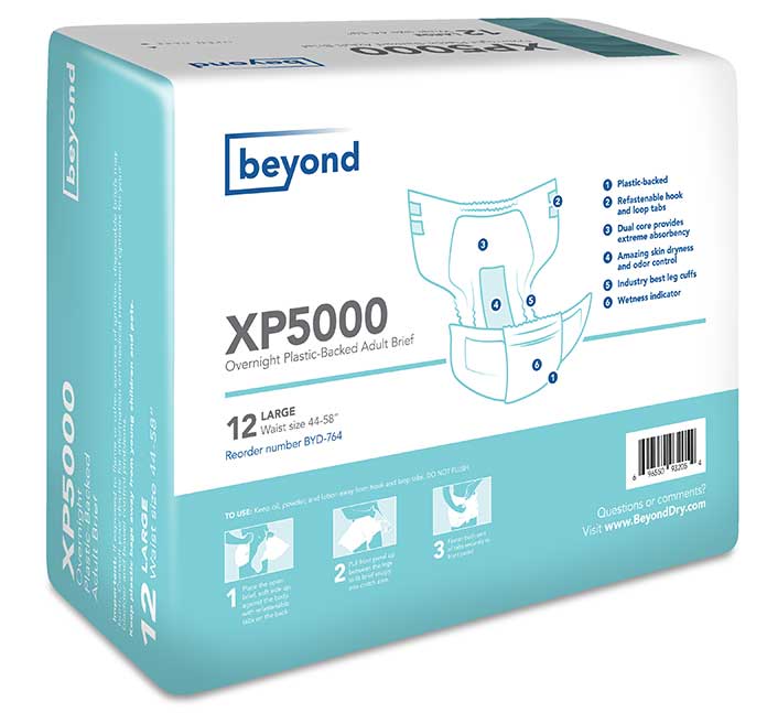Beyond XP5000 Overnight Adult Diaper Brief for Incontinence