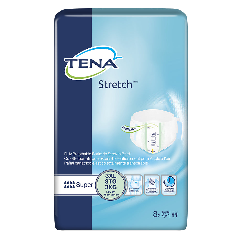 TENA Stretch Super Adult Diaper Brief for Incontinence