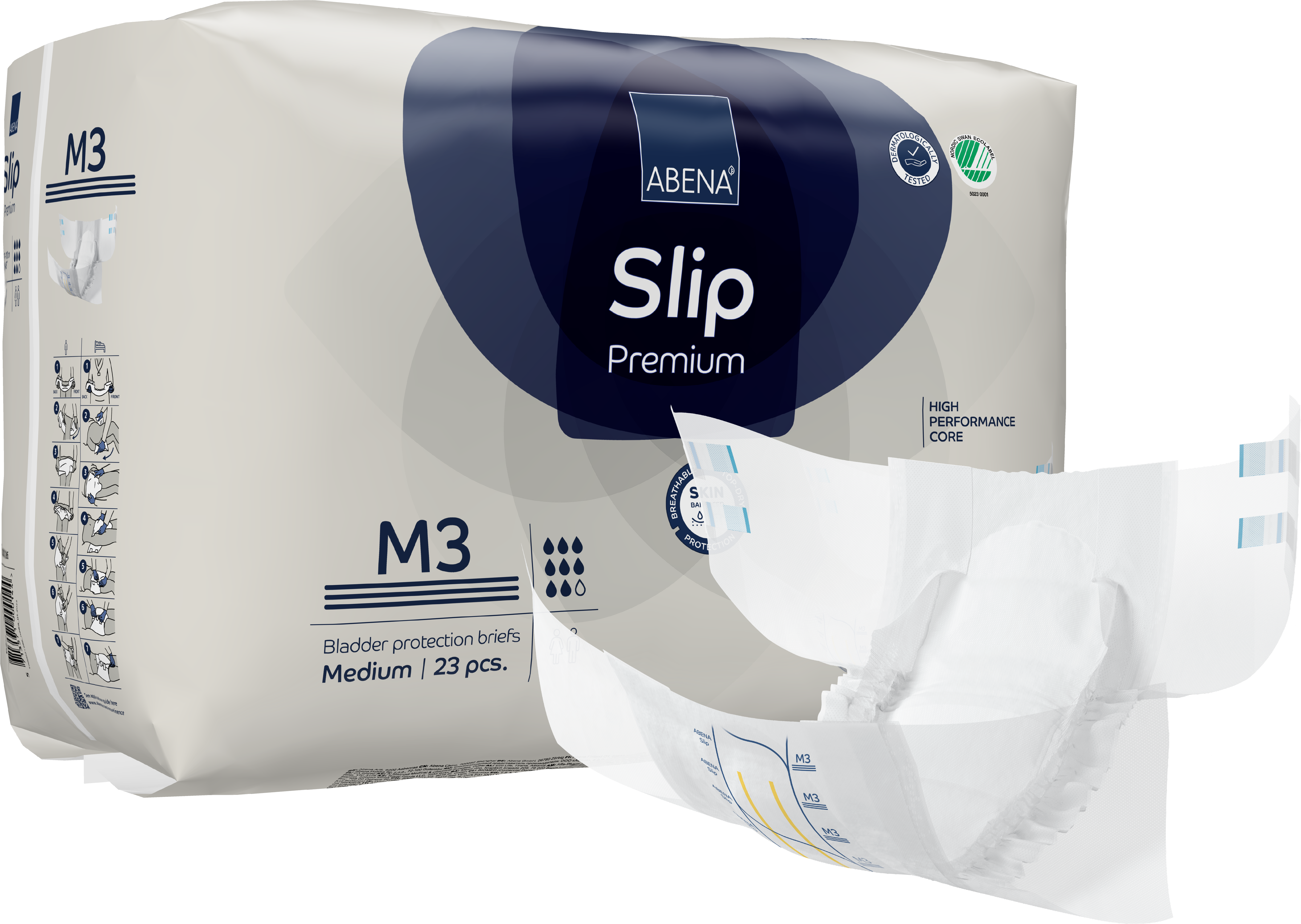 Abena Slip Premium 3 Adult Diaper Brief for Incontinence
