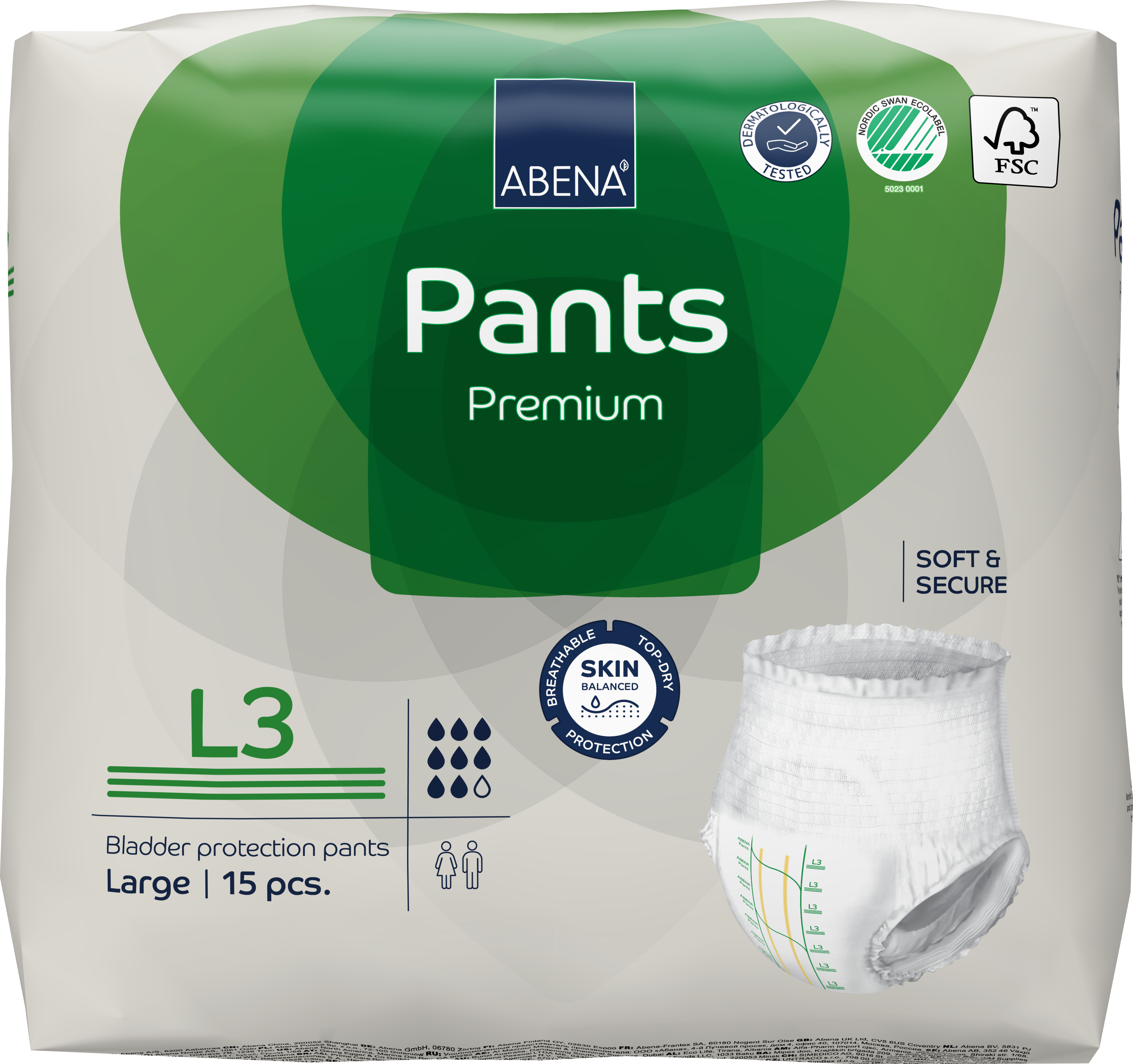 Abena Pants Premium 3 Adult Incontinence Pullup Diaper