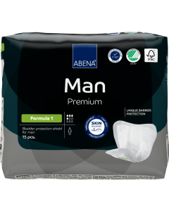 Abena Man Premium Incontinence Guard, Formula 2, 180 Count (12 Packs of 15)
