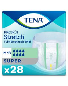 TENA Stretch Super Adult Diaper Brief for Incontinence