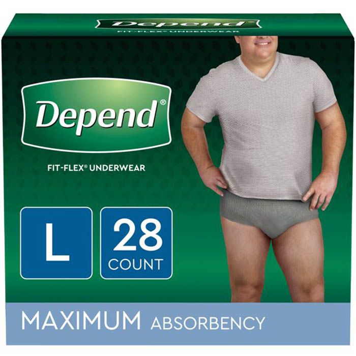Depend Fit-Flex for Men, Maximum Adult Incontinence Pullup Diaper ...